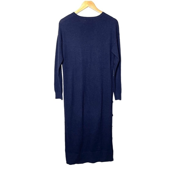 Boden Side Button Knitted Navy Midi Dress Sz6 - Picture 3 of 12